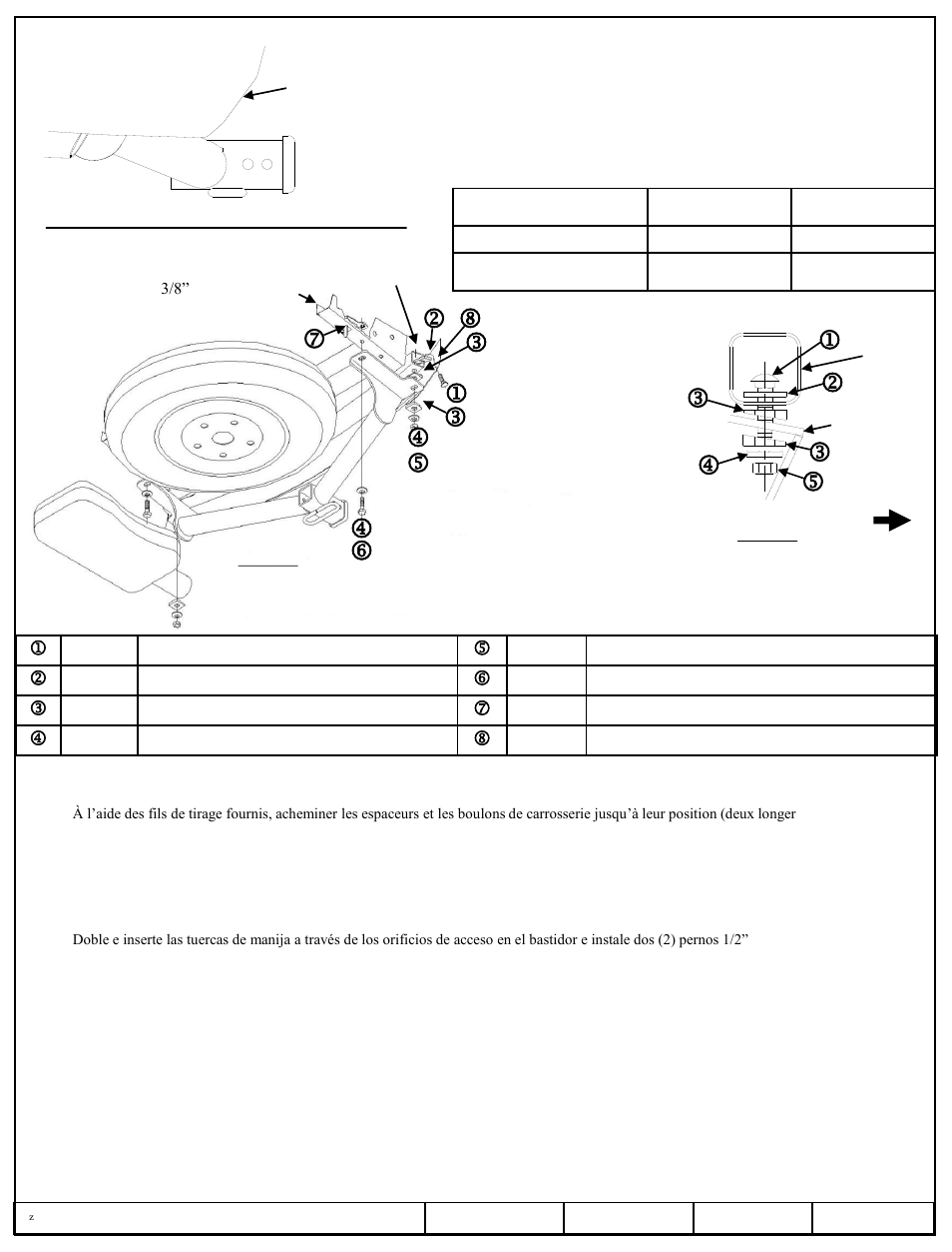 Instrucciones de instalación, Lk m n, Dodge journey | Números de partes | Pro Series 97208 51 Receiver User Manual | Page 3 / 3