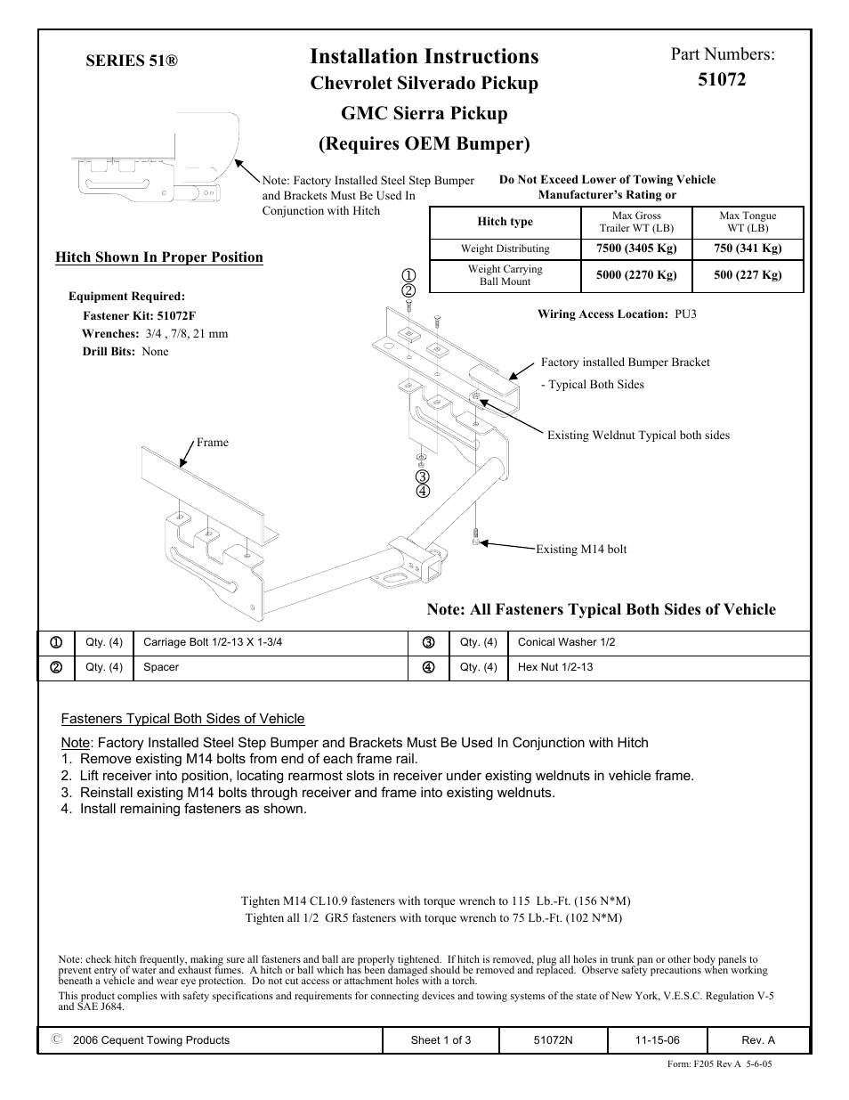 Pro Series 51072 51 Receiver User Manual | 3 pages