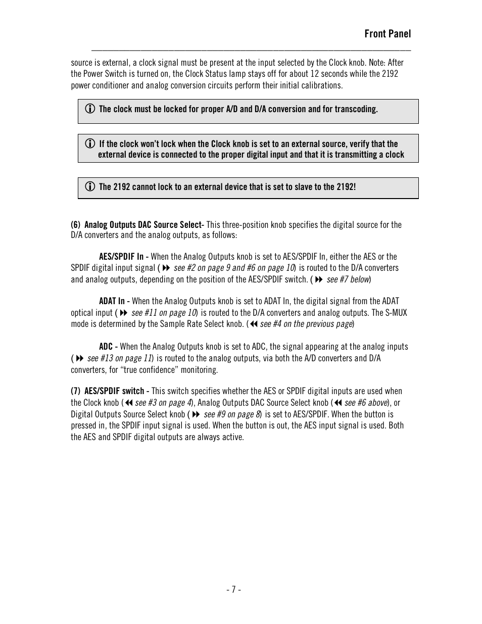 Universal Audio 2192 Master Audio Interface User Manual | Page 11 / 55