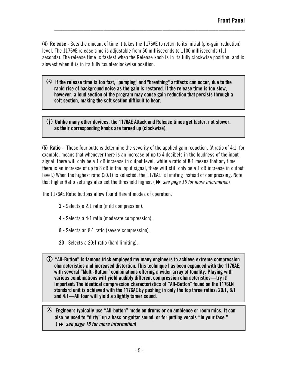 Universal Audio 1176AE User Manual | Page 10 / 39