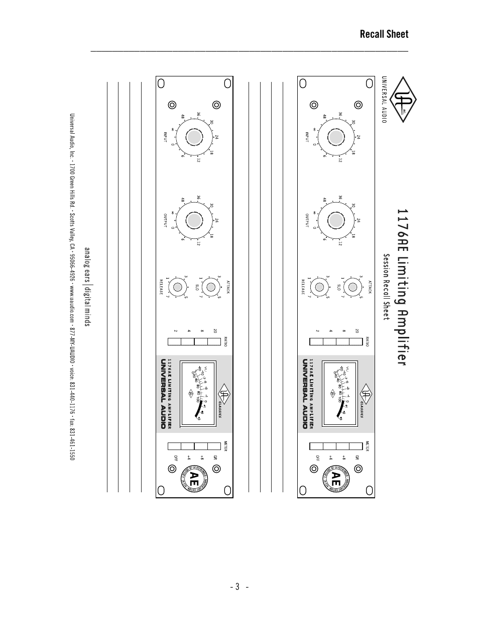 Universal Audio 1176AE User Manual | Page 37 / 39