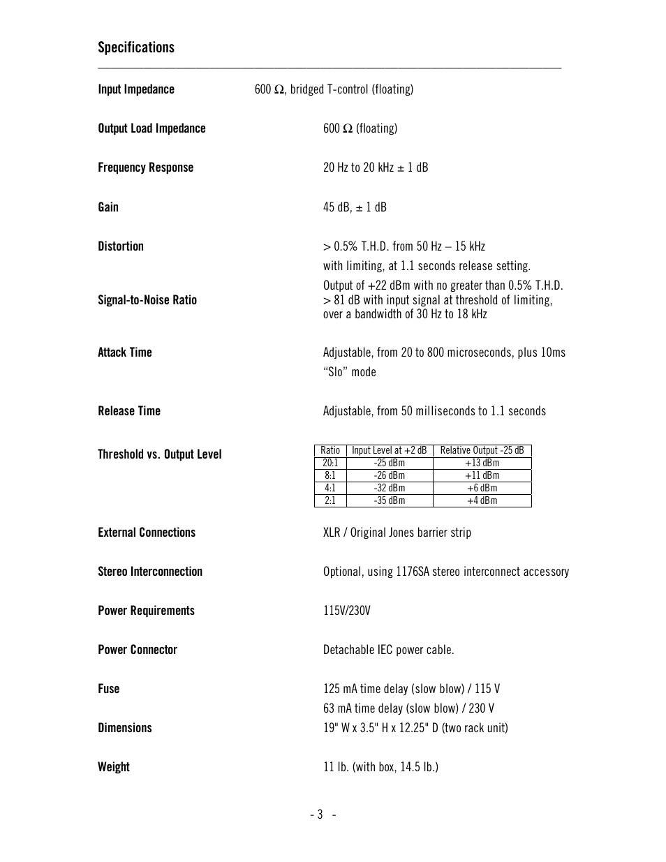 Universal Audio 1176AE User Manual | Page 38 / 39