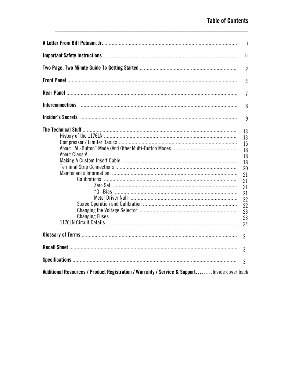 Universal Audio 1176AE User Manual | Page 6 / 39