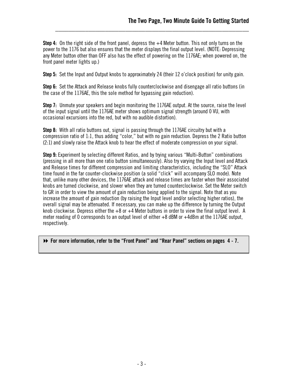 Universal Audio 1176AE User Manual | Page 8 / 39