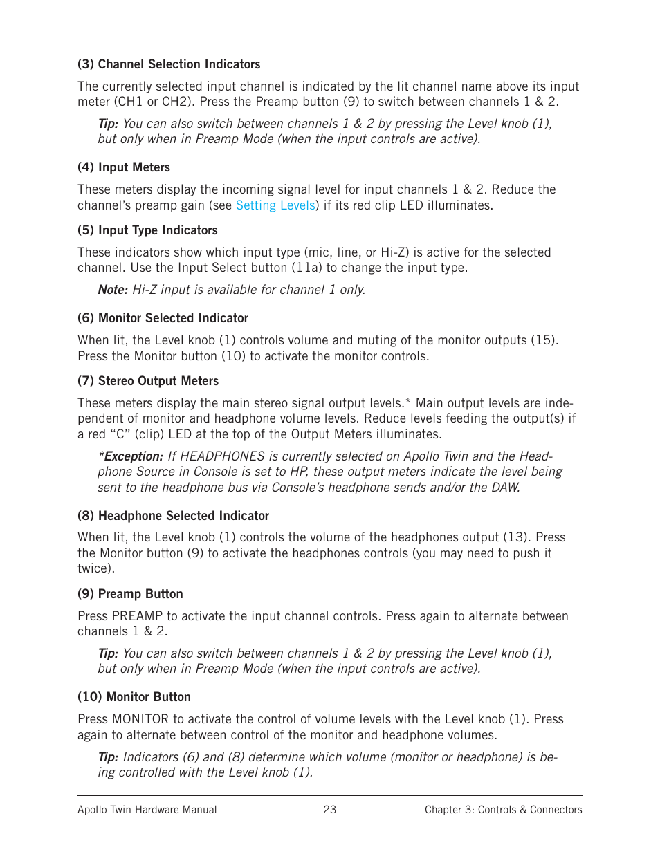 Universal Audio Apollo Twin User Manual | Page 23 / 46