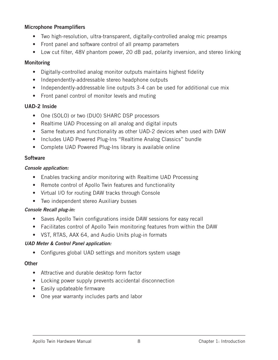 Universal Audio Apollo Twin User Manual | Page 8 / 46