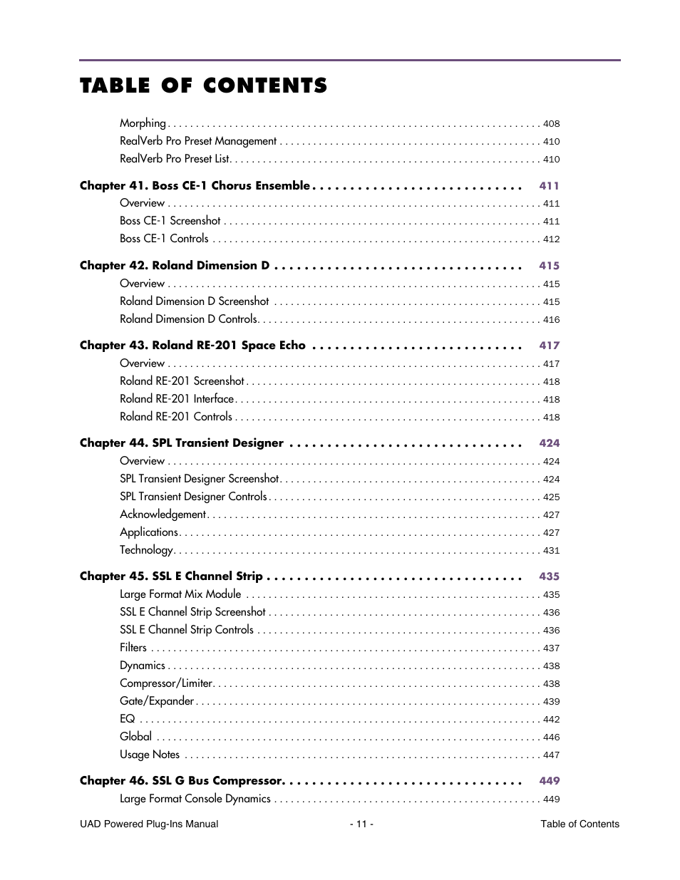 Universal Audio UAD Plug-Ins ver.7.5 User Manual | Page 11 / 512