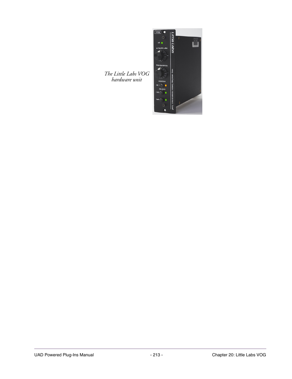 Universal Audio UAD Plug-Ins ver.7.5 User Manual | Page 213 / 512