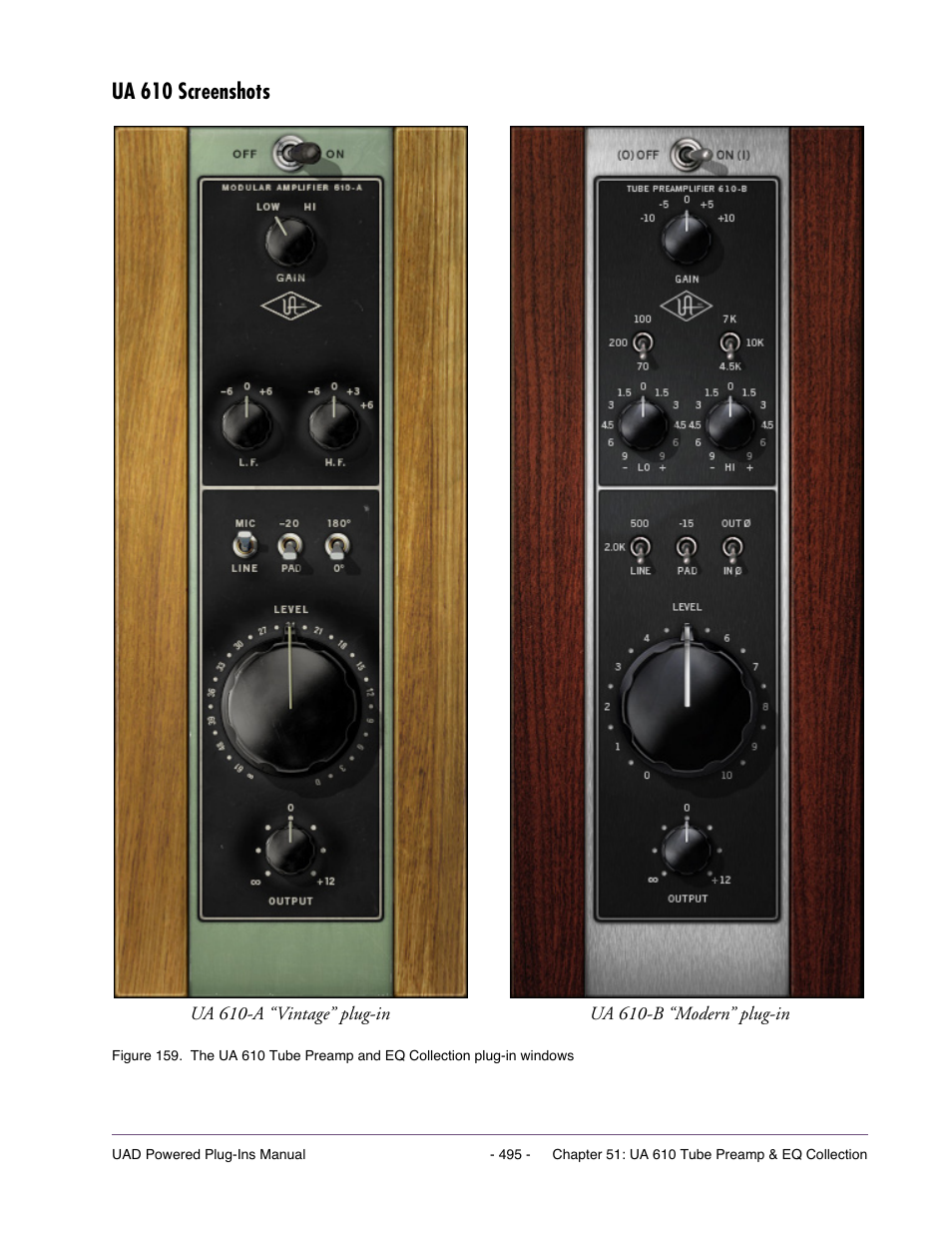Ua 610 screenshots | Universal Audio UAD Plug-Ins ver.7.5 User Manual | Page 495 / 512