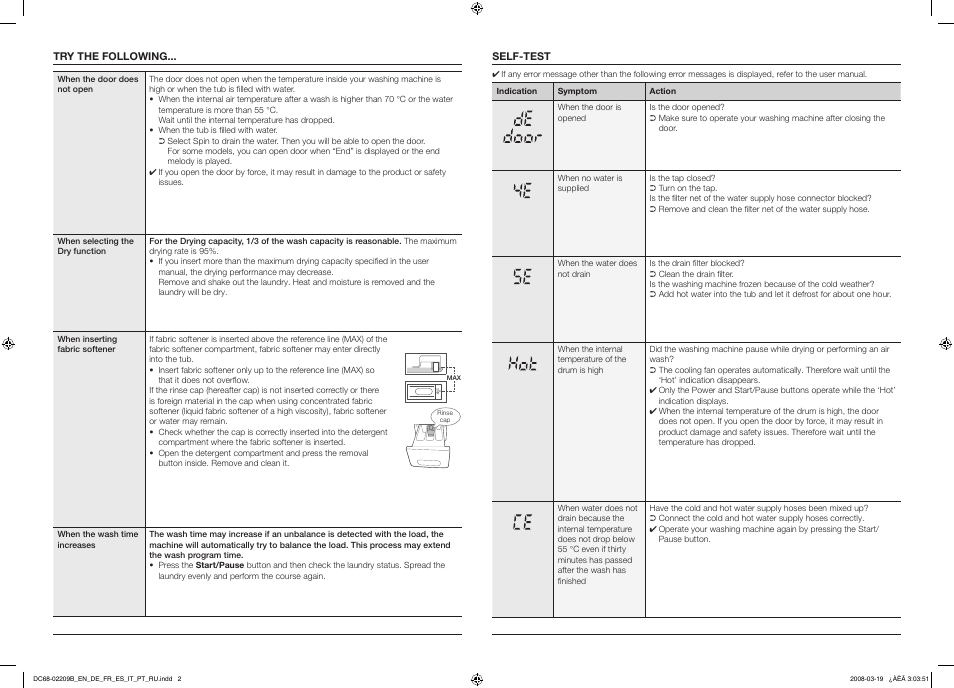 Samsung WF8592FFC Diamond User Manual | Page 2 / 14