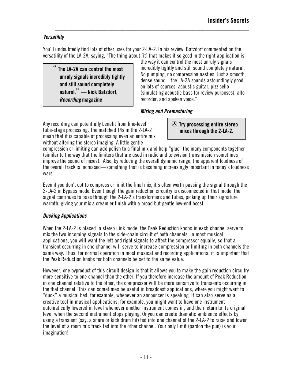 Universal Audio 2-LA-2 Twin T4 User Manual | Page 15 / 35