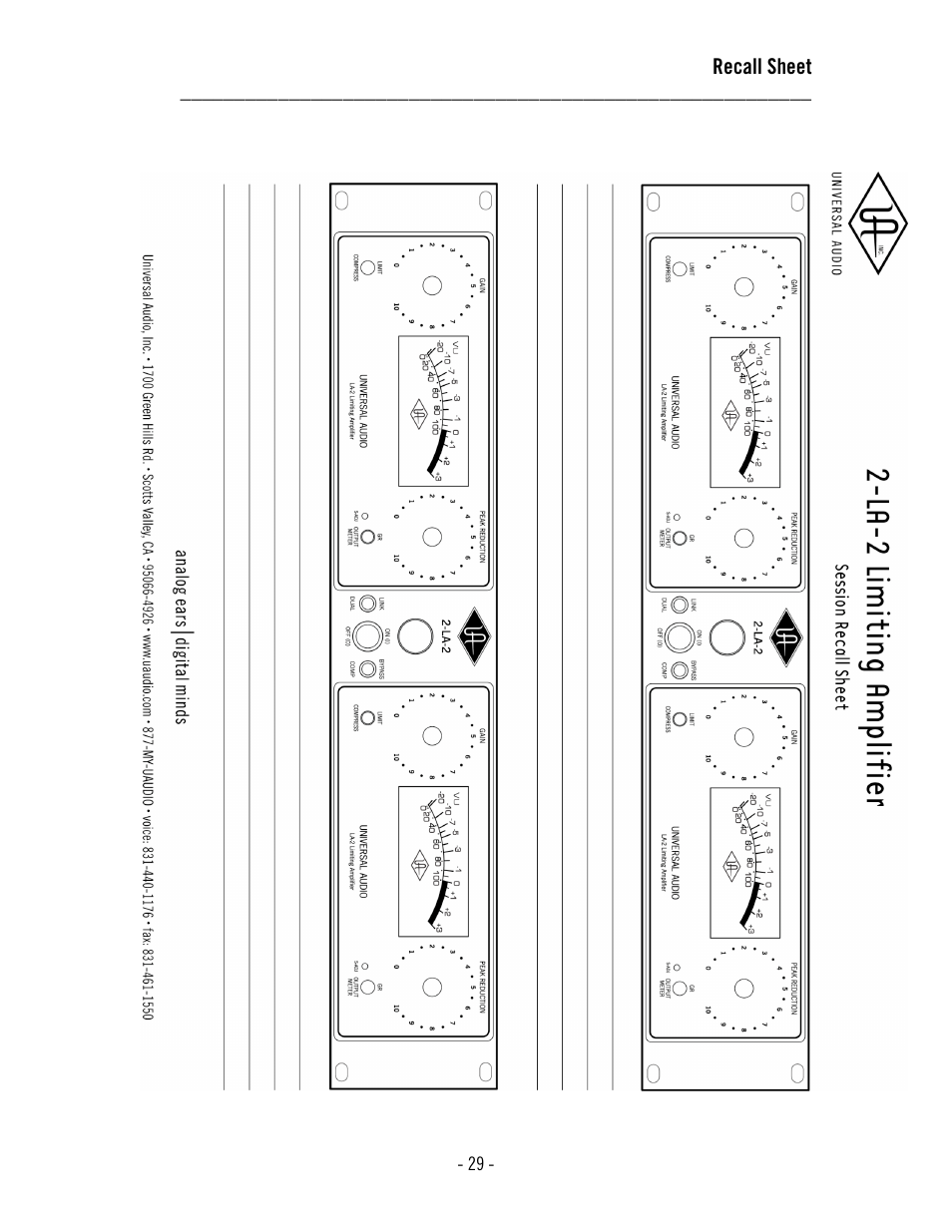 Universal Audio 2-LA-2 Twin T4 User Manual | Page 33 / 35