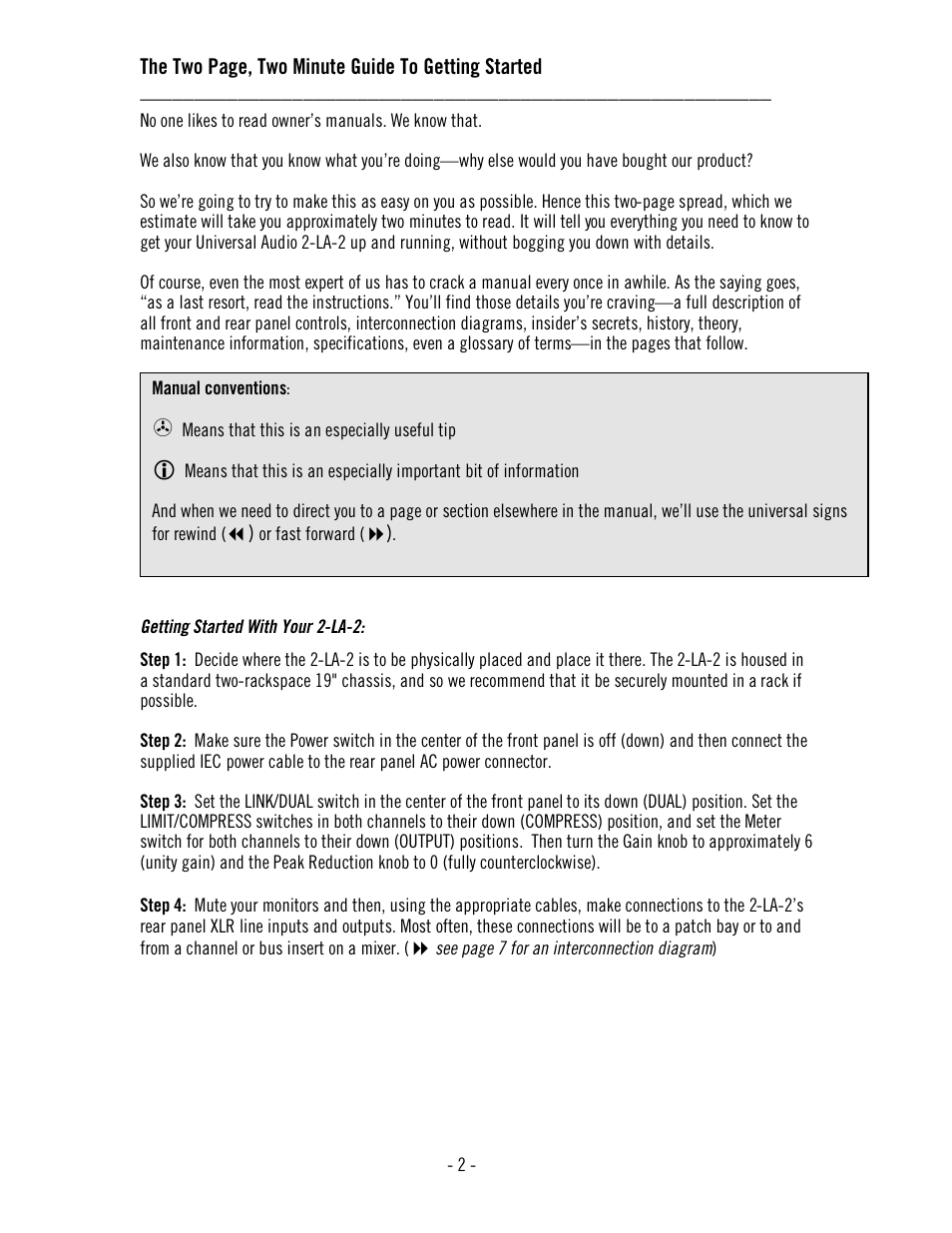 Universal Audio 2-LA-2 Twin T4 User Manual | Page 6 / 35