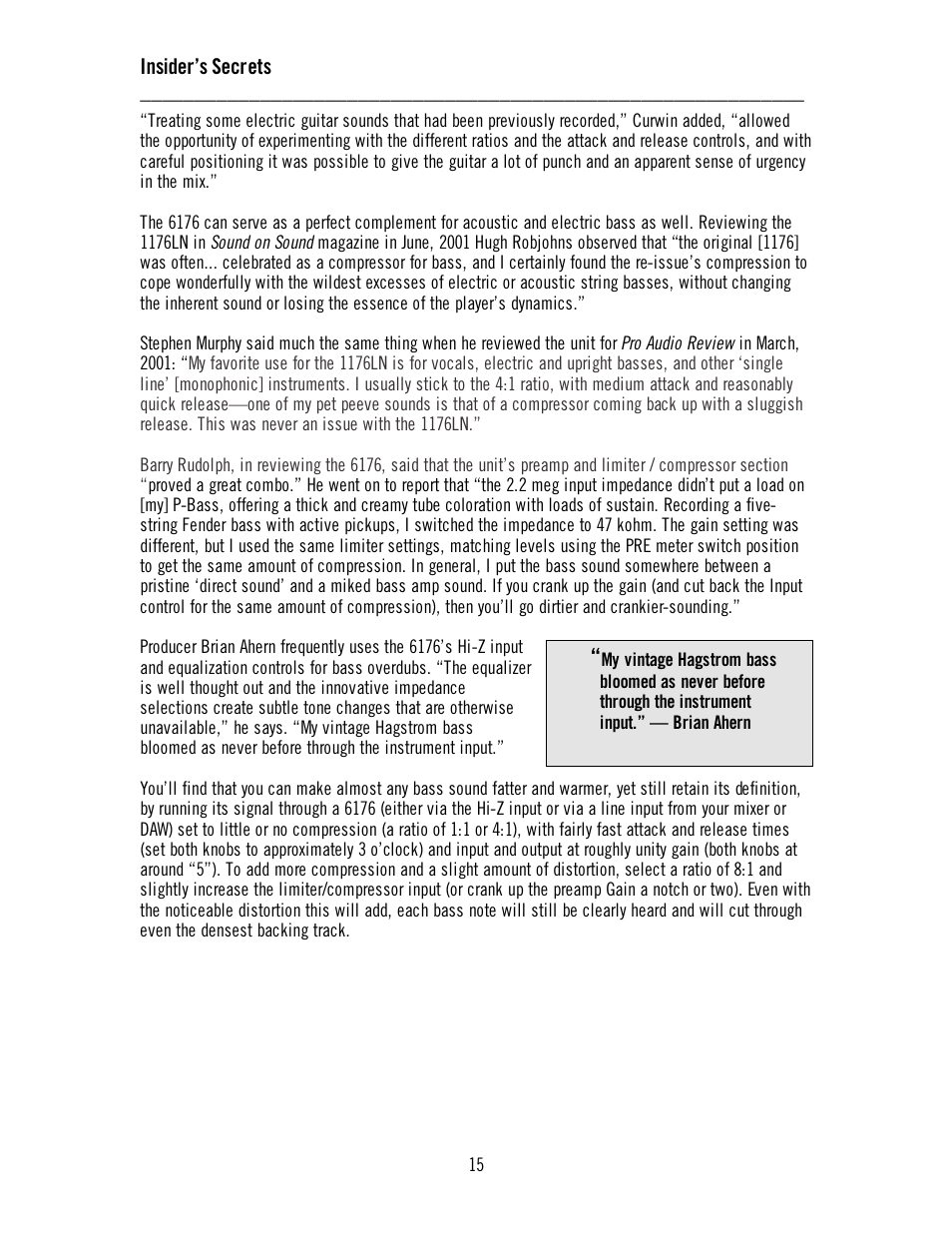 Universal Audio 6176 Channel Strip User Manual | Page 20 / 46