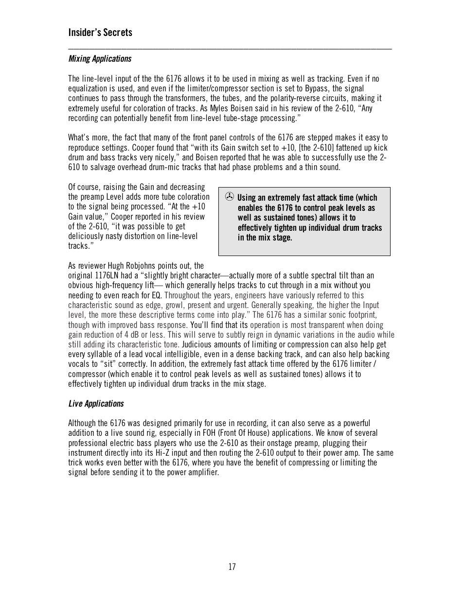 Universal Audio 6176 Channel Strip User Manual | Page 22 / 46