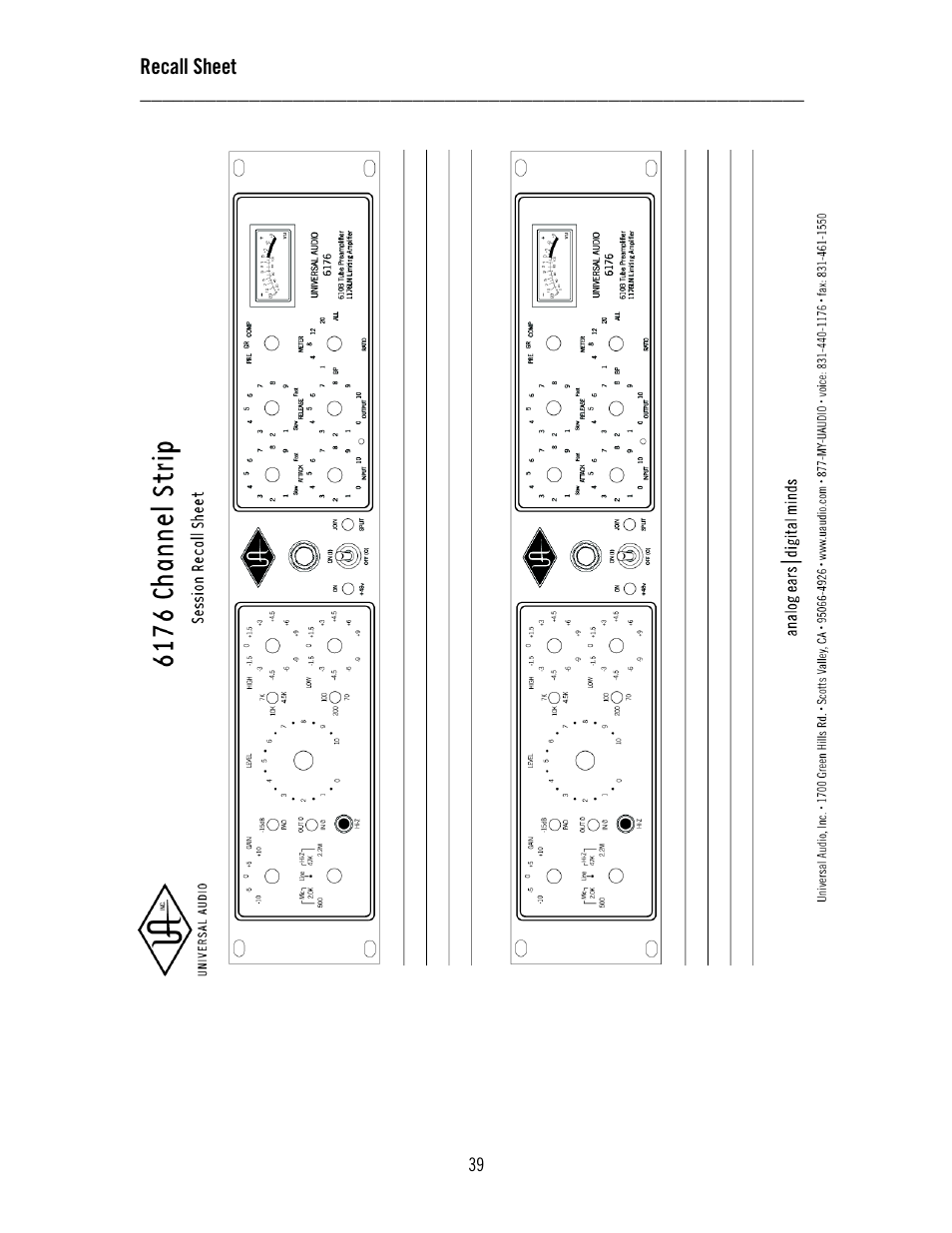Universal Audio 6176 Channel Strip User Manual | Page 44 / 46