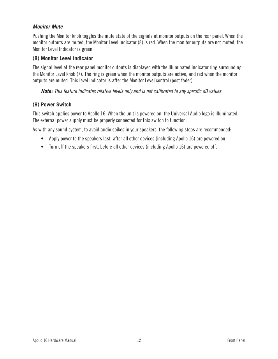 Universal Audio Apollo 16 User Manual | Page 12 / 42