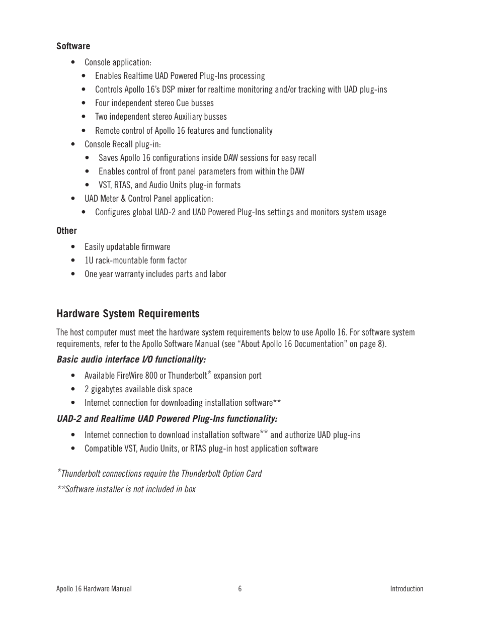 Universal Audio Apollo 16 User Manual | Page 6 / 42