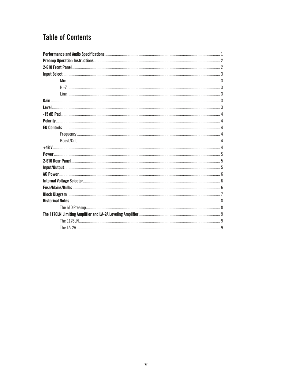 Universal Audio 2-610 Dual Channel User Manual | Page 5 / 15