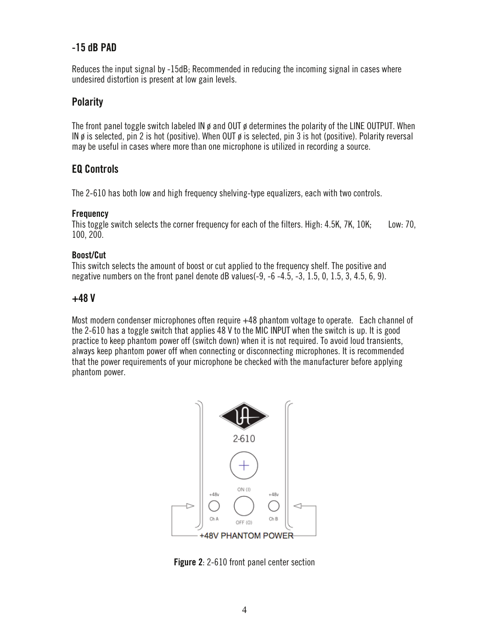 Universal Audio 2-610 Dual Channel User Manual | Page 9 / 15