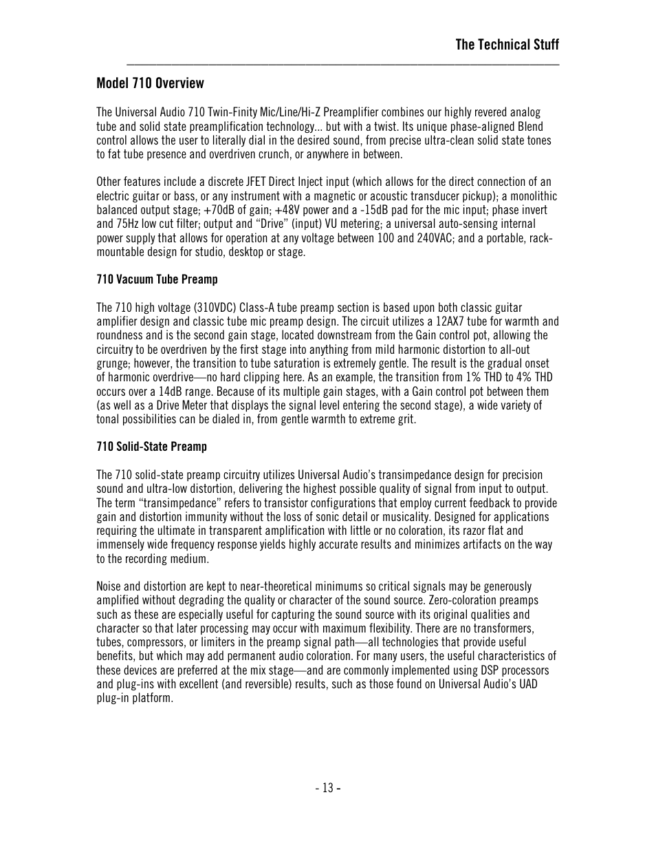Universal Audio 710 Twin-Finity User Manual | Page 17 / 27