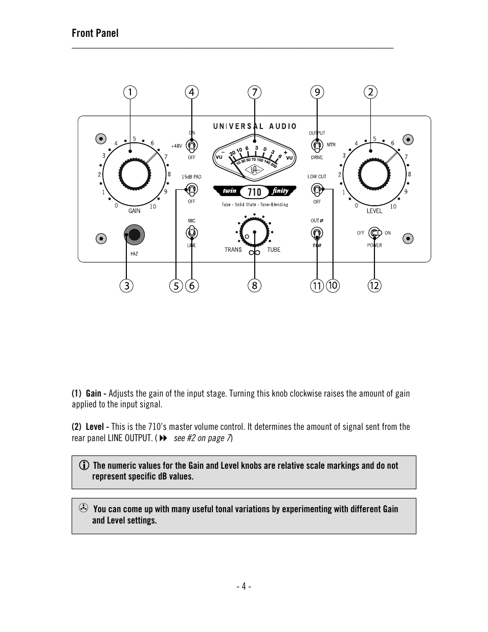 Universal Audio 710 Twin-Finity User Manual | Page 8 / 27