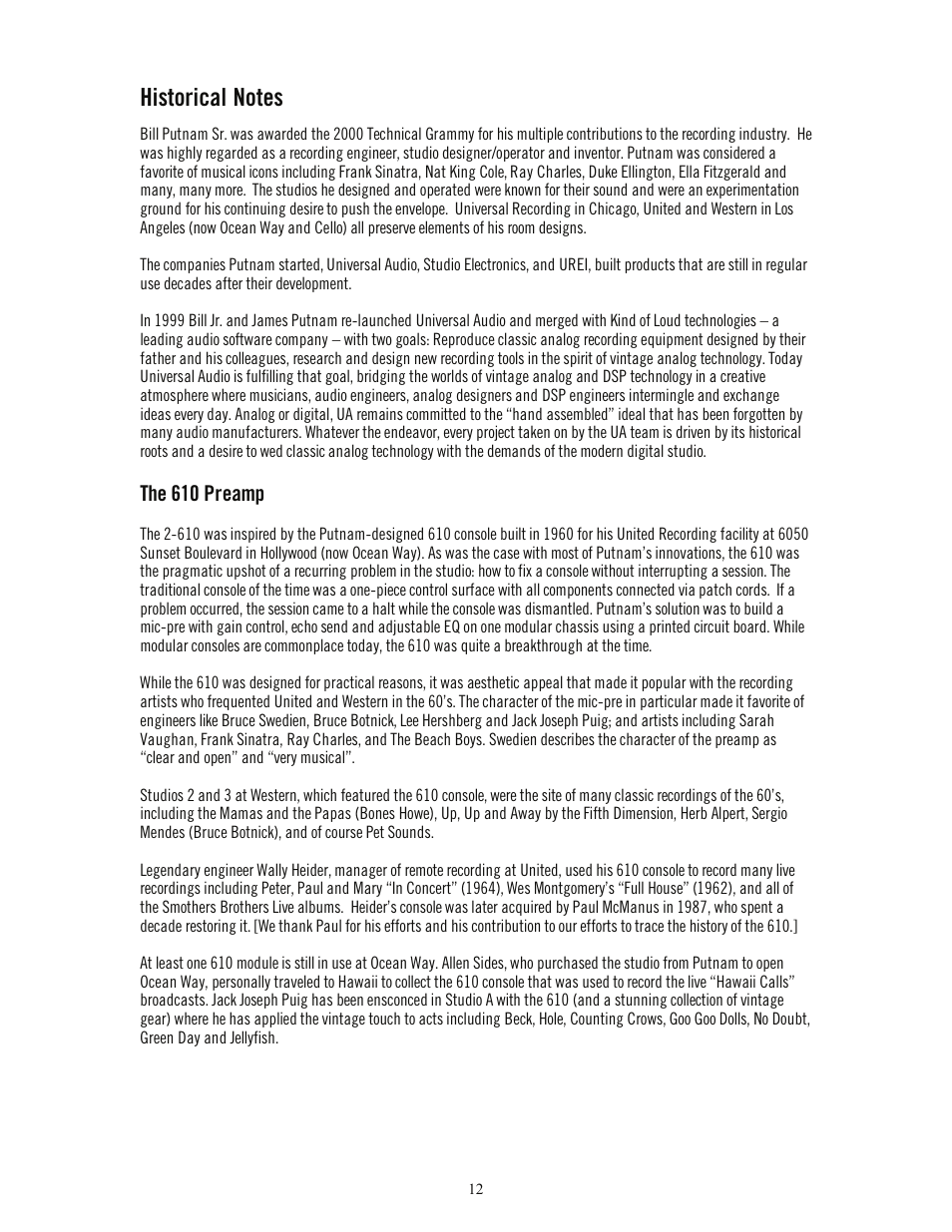 The 610 preamp | Universal Audio DCS-RP Manual User Manual | Page 17 / 19