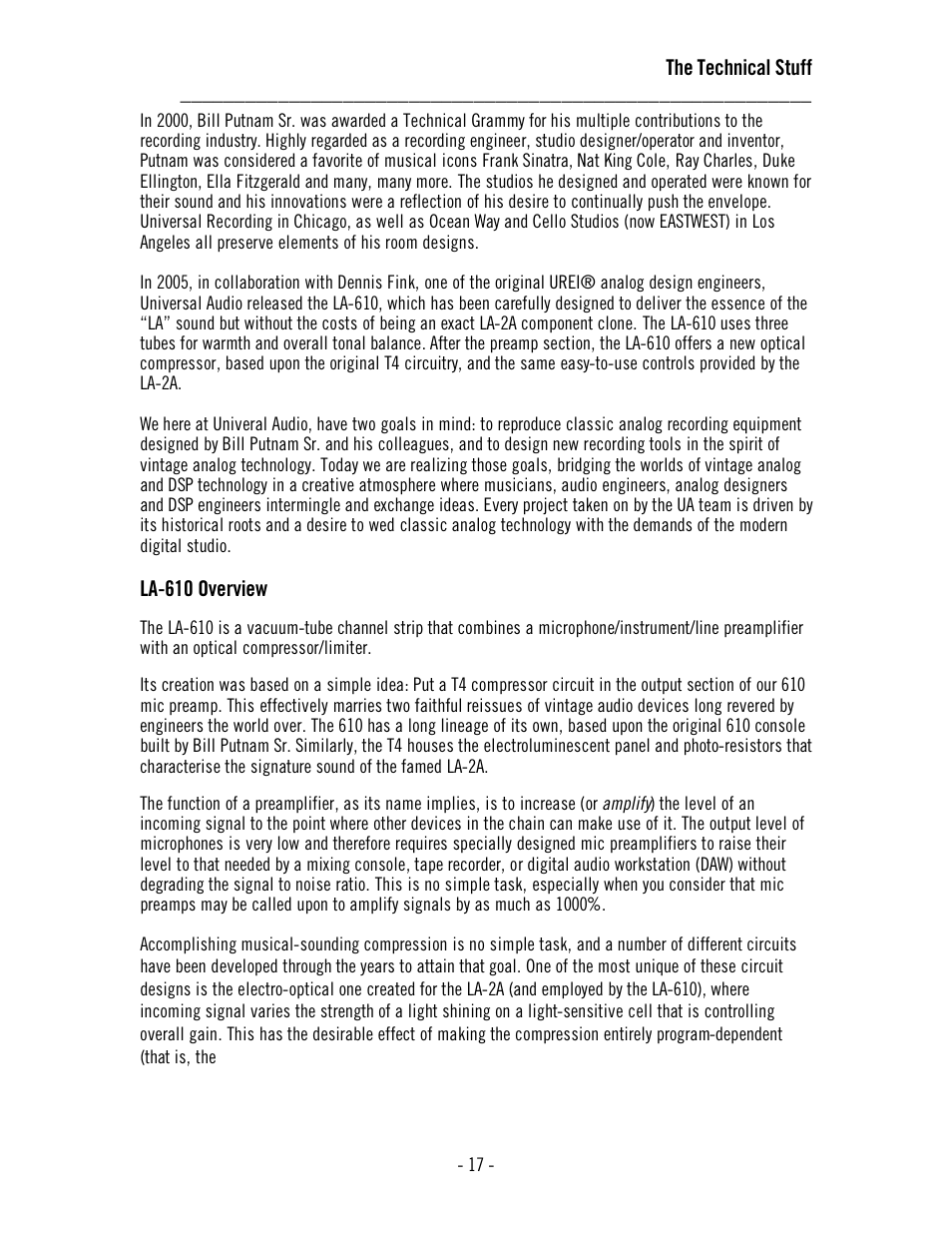 Universal Audio LA-610 Mk II User Manual | Page 21 / 37