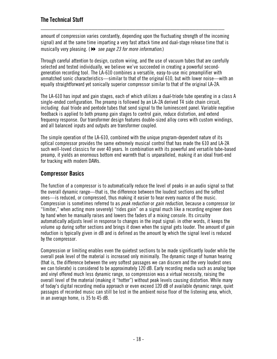 Universal Audio LA-610 Mk II User Manual | Page 22 / 37