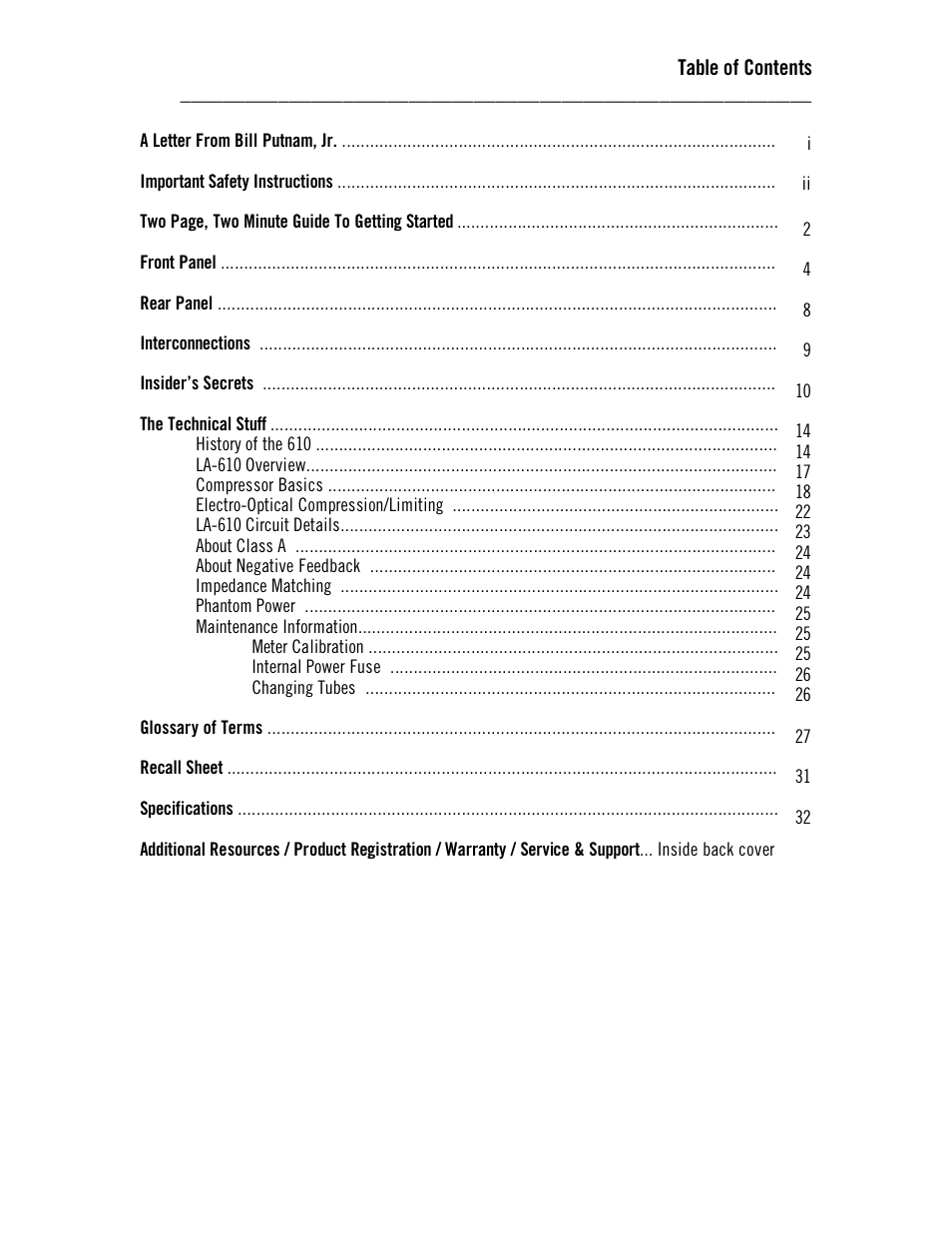Universal Audio LA-610 Mk II User Manual | Page 5 / 37