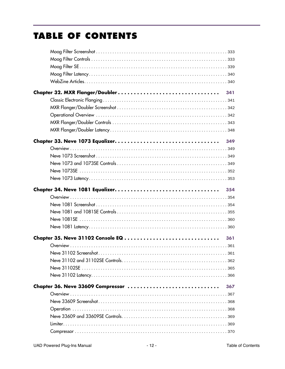 Universal Audio UAD POWERED PLUG-INS ver.6.1 User Manual | Page 12 / 585