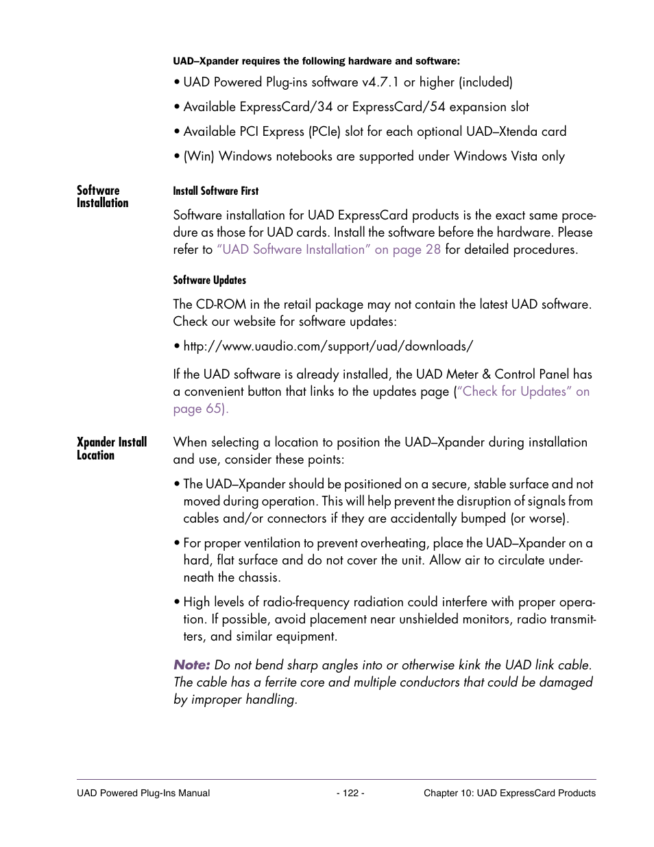 Software installation, Xpander install location | Universal Audio UAD POWERED PLUG-INS ver.6.1 User Manual | Page 122 / 585