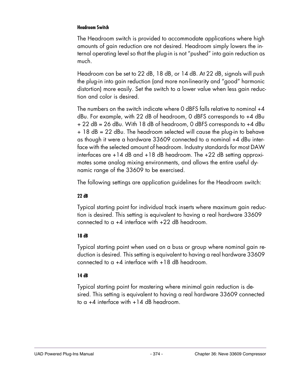 Universal Audio UAD POWERED PLUG-INS ver.6.1 User Manual | Page 374 / 585