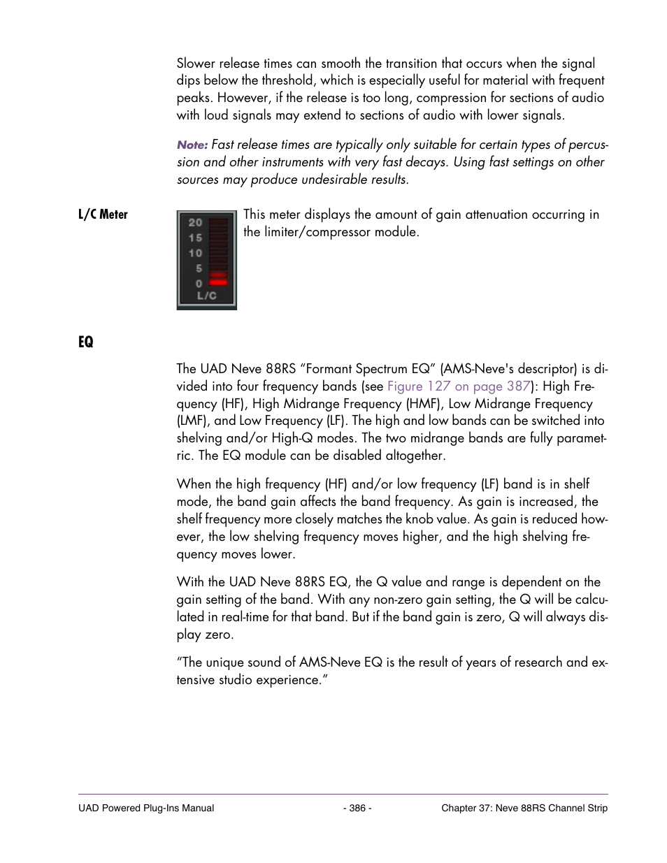 L/c meter | Universal Audio UAD POWERED PLUG-INS ver.6.1 User Manual | Page 386 / 585