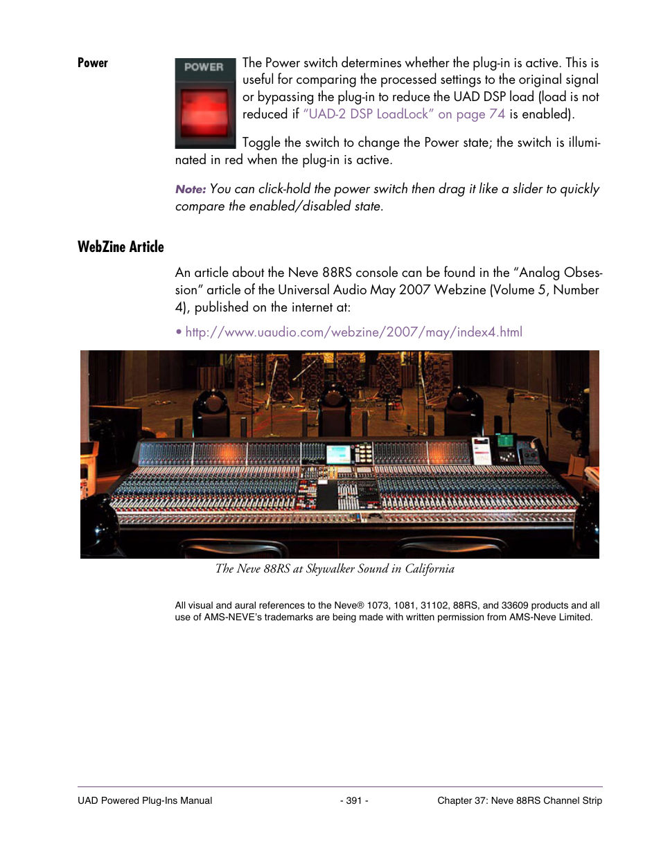 Power, Webzine article | Universal Audio UAD POWERED PLUG-INS ver.6.1 User Manual | Page 391 / 585