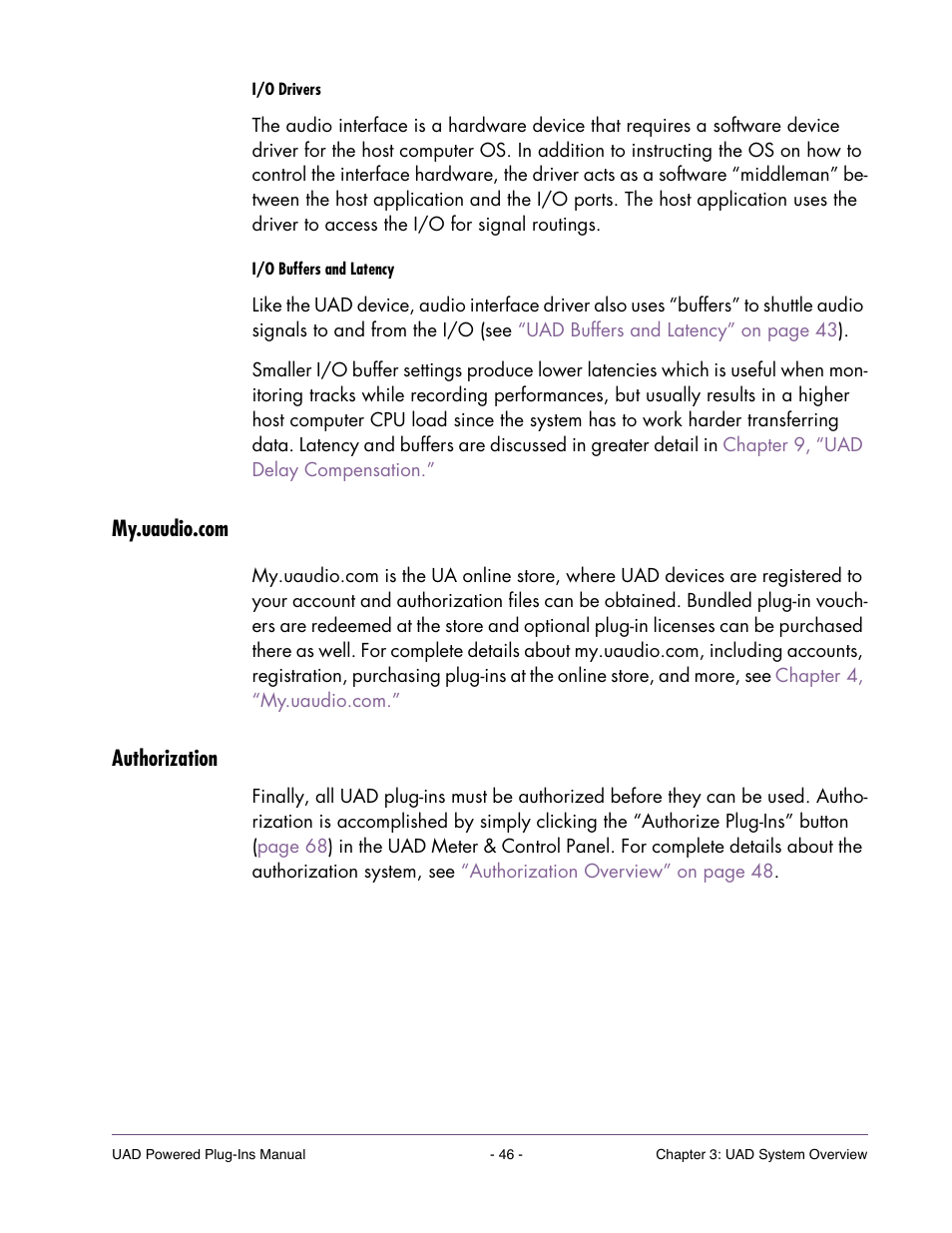 My.uaudio.com, Authorization | Universal Audio UAD POWERED PLUG-INS ver.6.1 User Manual | Page 46 / 585