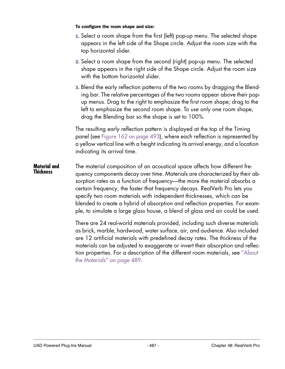 Material and thickness | Universal Audio UAD POWERED PLUG-INS ver.6.1 User Manual | Page 487 / 585