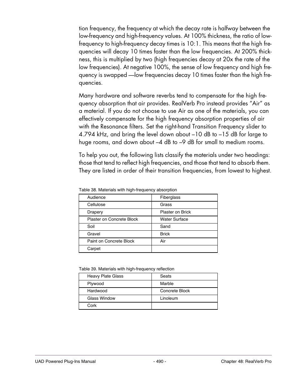 Universal Audio UAD POWERED PLUG-INS ver.6.1 User Manual | Page 490 / 585