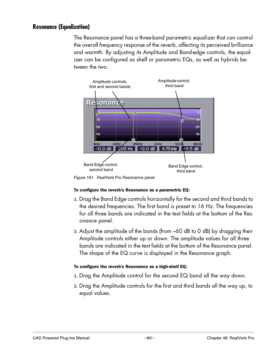 Resonance (equalization) | Universal Audio UAD POWERED PLUG-INS ver.6.1 User Manual | Page 491 / 585