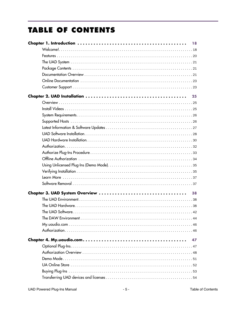 Universal Audio UAD POWERED PLUG-INS ver.6.1 User Manual | Page 5 / 585