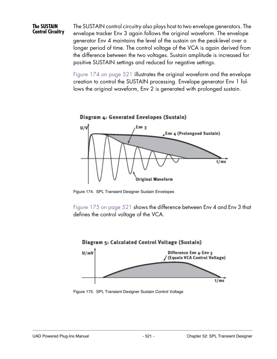 The sustain control circuitry, For more information, see | Universal Audio UAD POWERED PLUG-INS ver.6.1 User Manual | Page 521 / 585