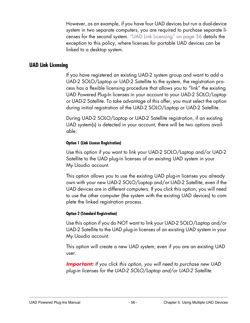 Uad link licensing | Universal Audio UAD POWERED PLUG-INS ver.6.1 User Manual | Page 56 / 585