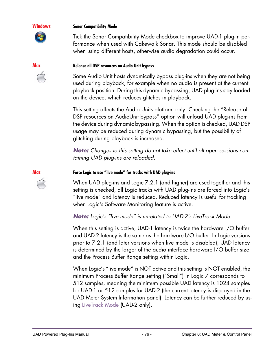 Universal Audio UAD POWERED PLUG-INS ver.6.1 User Manual | Page 76 / 585