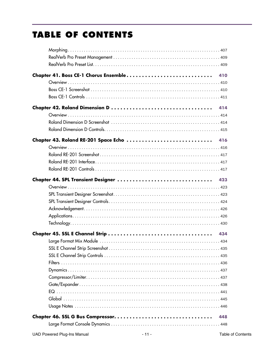 Universal Audio UAD Plug-Ins ver.7.4.2 User Manual | Page 11 / 508