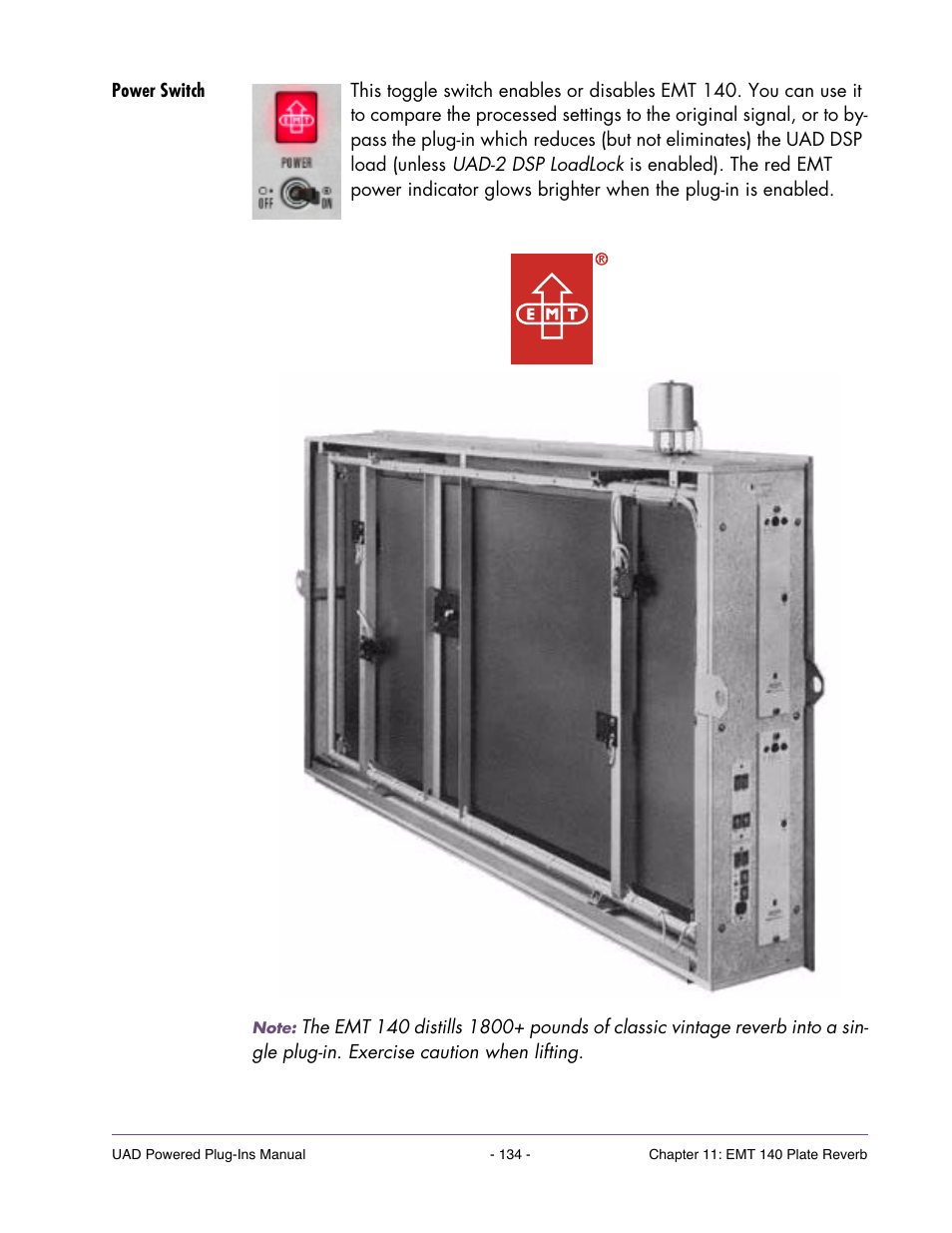 Power switch | Universal Audio UAD Plug-Ins ver.7.4.2 User Manual | Page 134 / 508