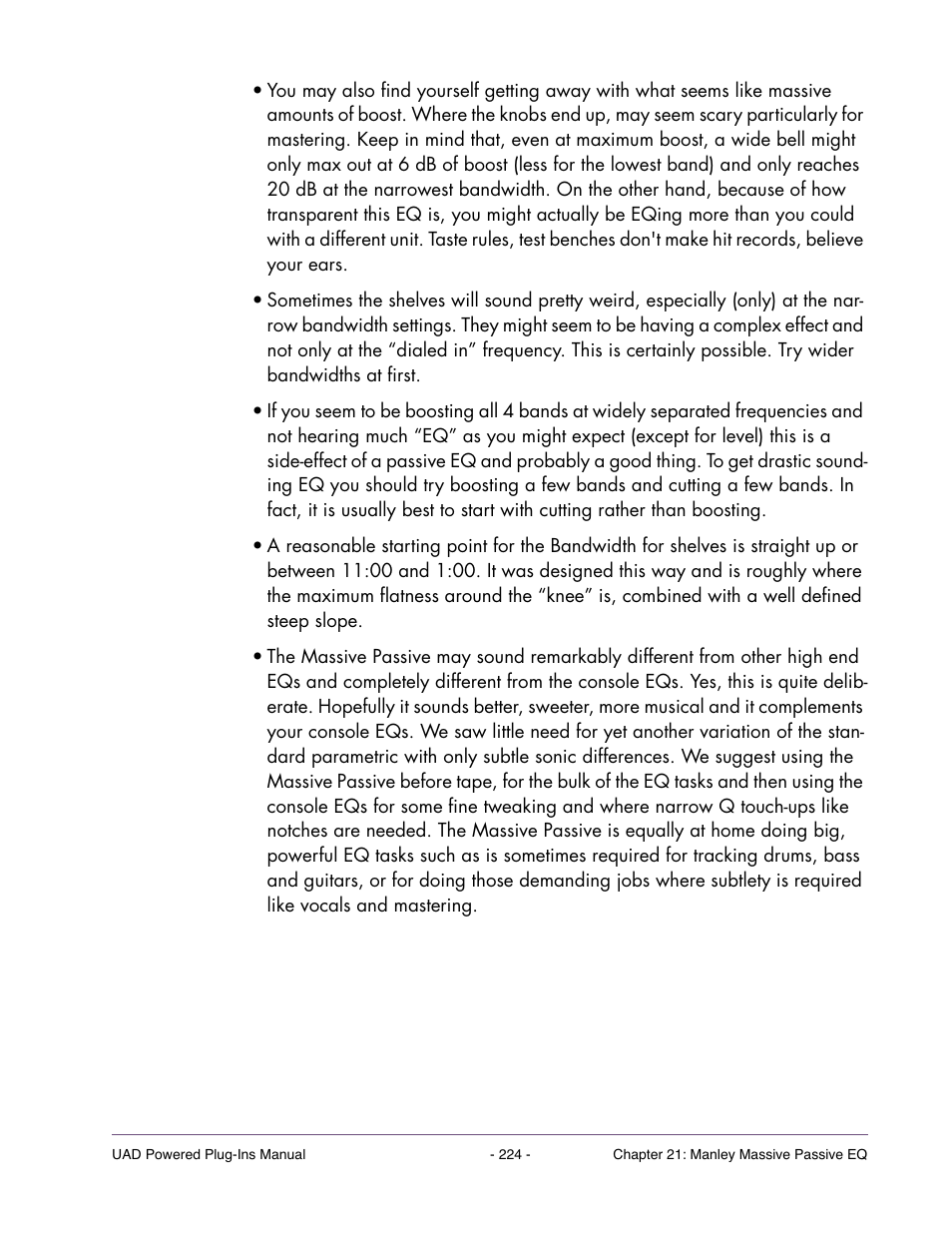 Universal Audio UAD Plug-Ins ver.7.4.2 User Manual | Page 224 / 508
