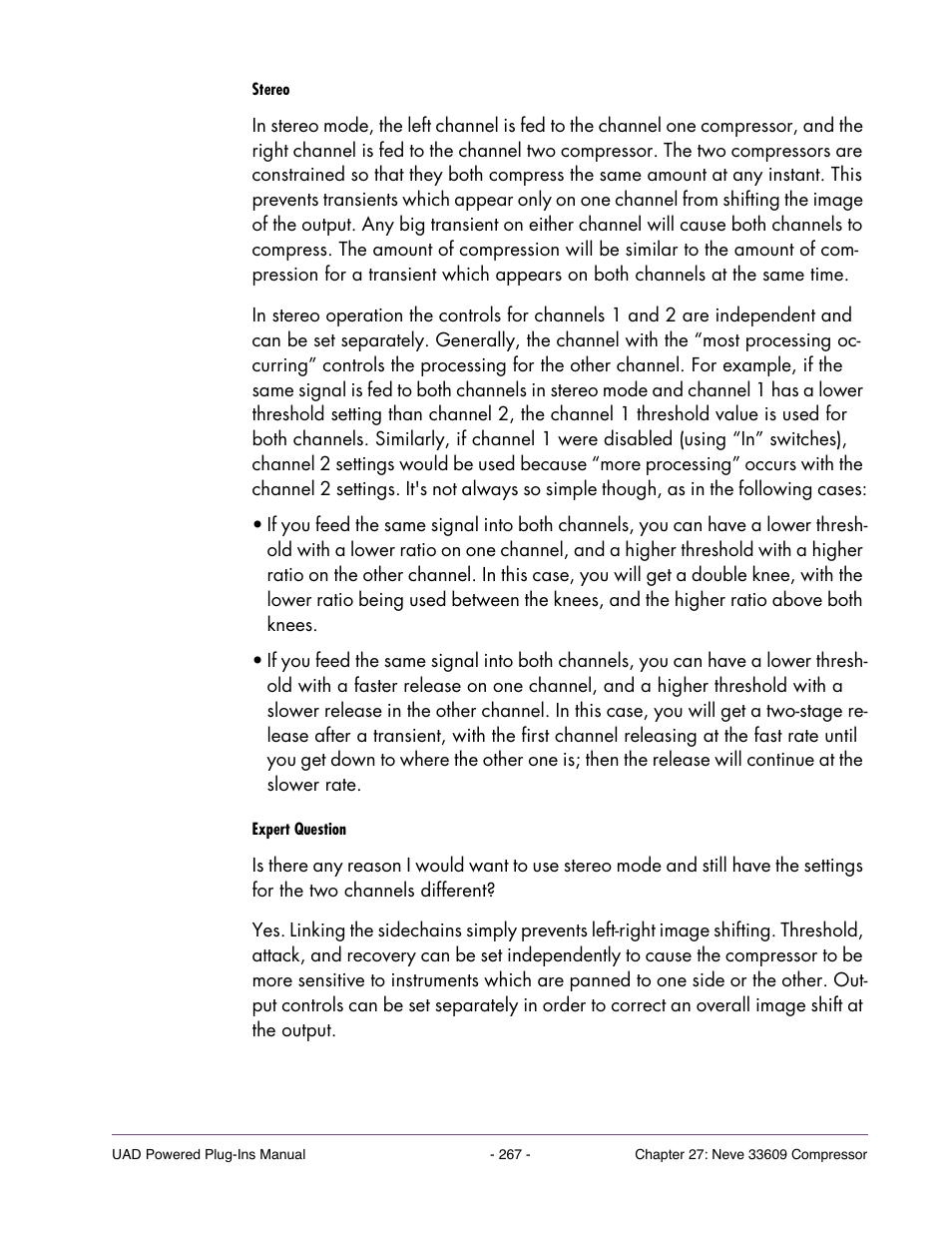 Universal Audio UAD Plug-Ins ver.7.4.2 User Manual | Page 267 / 508