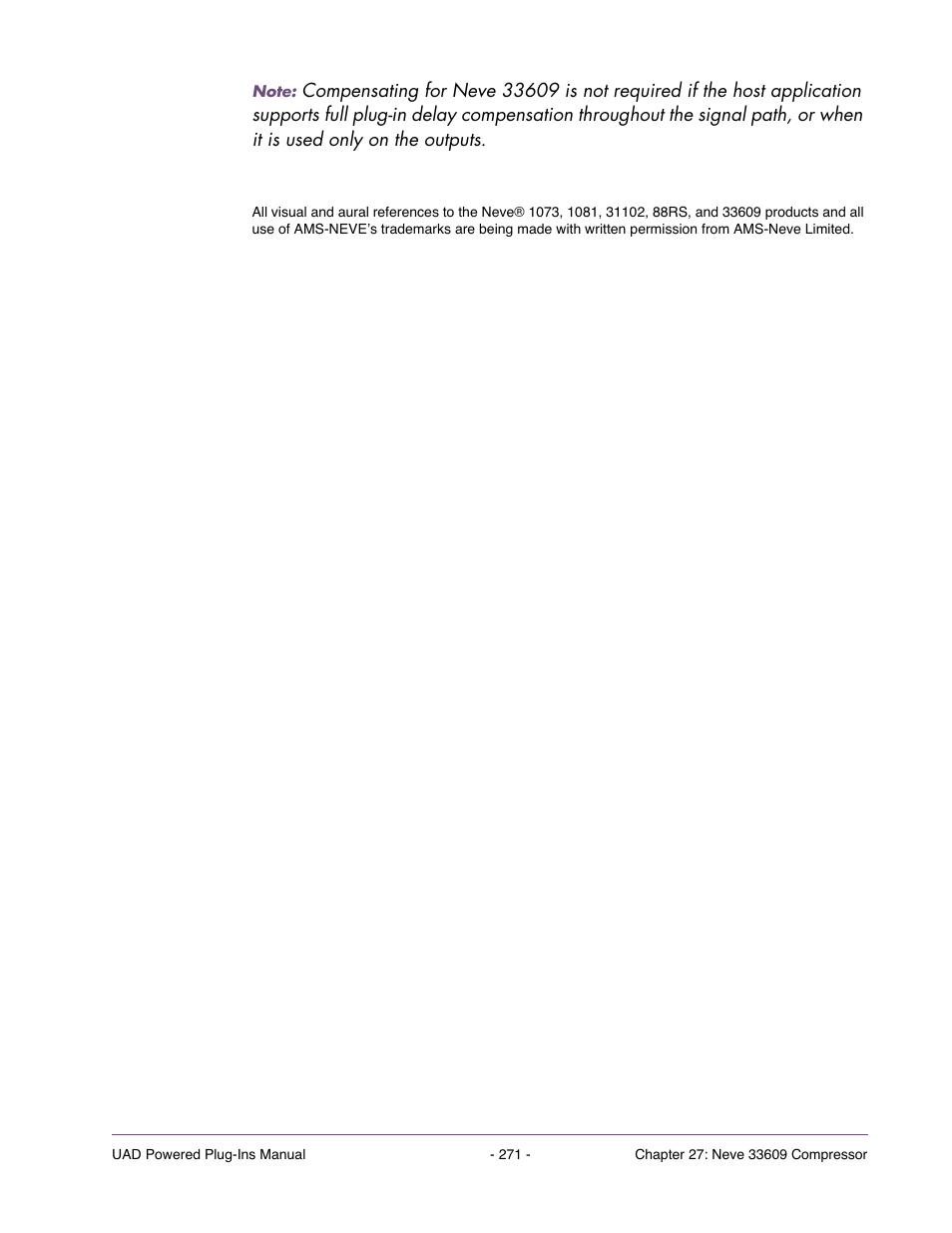 Universal Audio UAD Plug-Ins ver.7.4.2 User Manual | Page 271 / 508