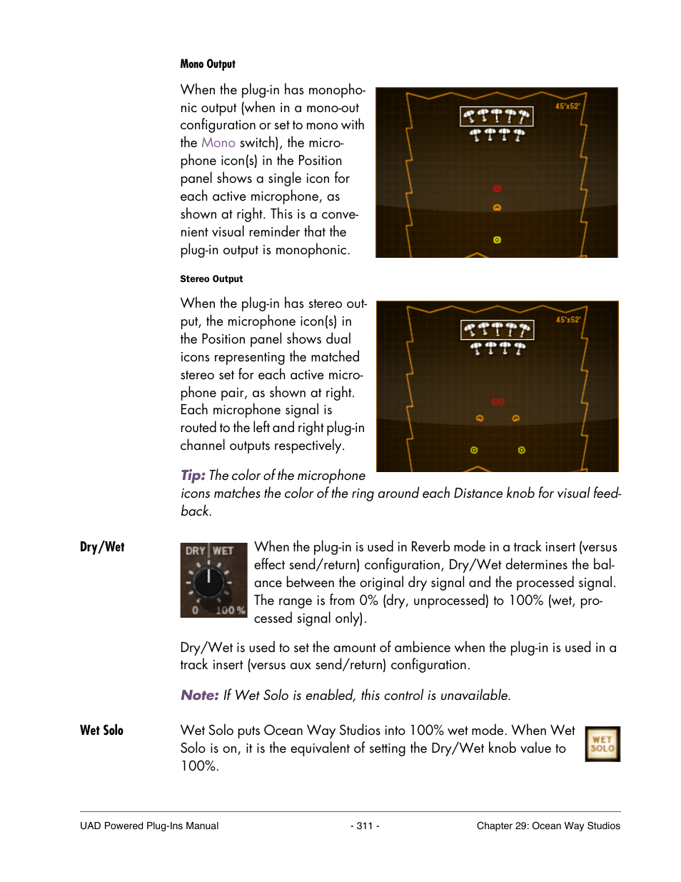 Dry/wet, Wet solo | Universal Audio UAD Plug-Ins ver.7.4.2 User Manual | Page 311 / 508