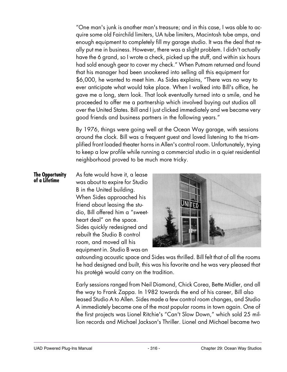 The opportunity of a lifetime | Universal Audio UAD Plug-Ins ver.7.4.2 User Manual | Page 316 / 508